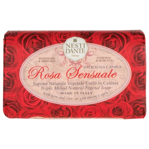 Nesti Dante Мыло кусковое Le Rose Rosa Sensuale цветочный, 150 г