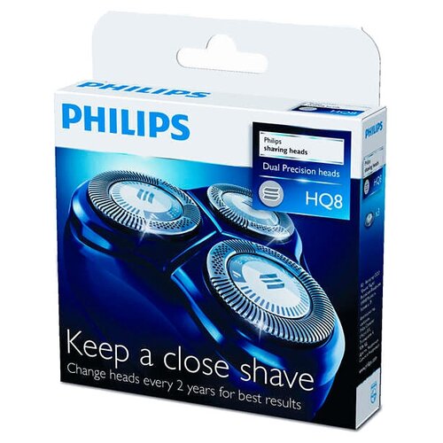 Бритвенный блок Philips HQ8, синий full set razor blade shaver head for philips pt710 at 750 pt715 pt720 pt721 pt722 pt724 pt 727 16 shaving head replace