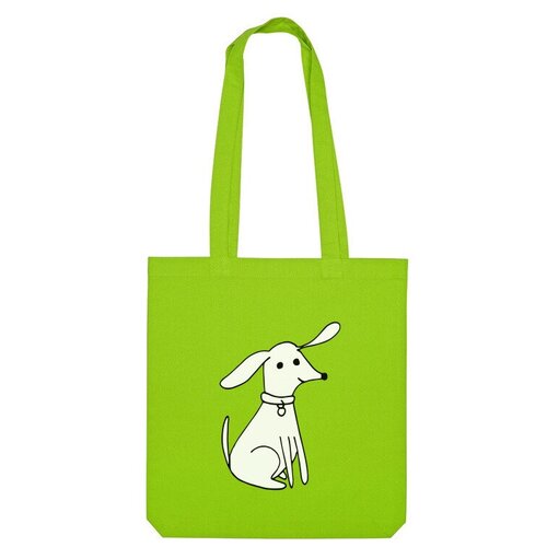 Сумка шоппер Us Basic, зеленый мужская футболка собака ушастая m зеленый