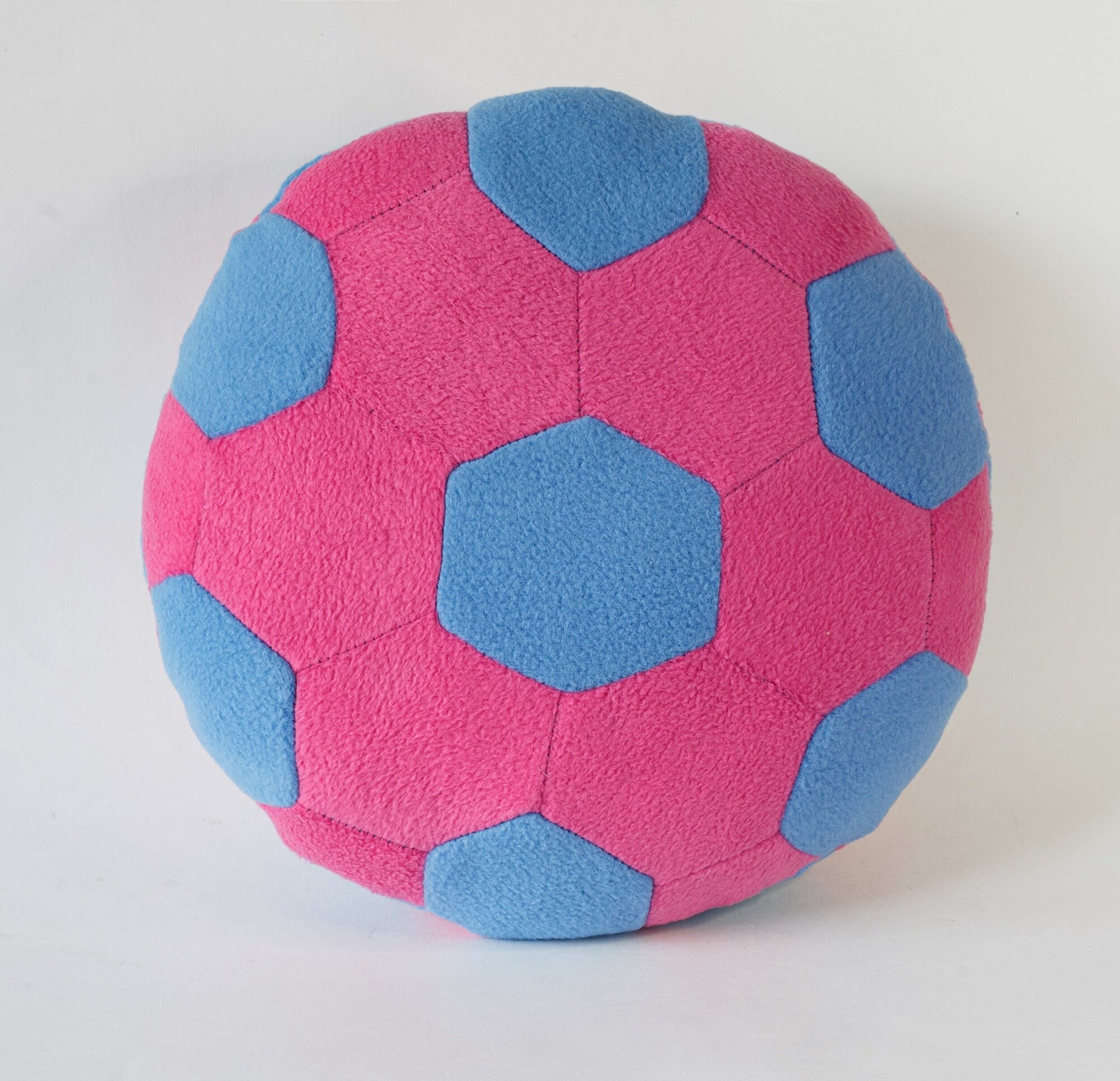 Подушка декоративная круглая цвет розовый, голубой диаметр 30 см.