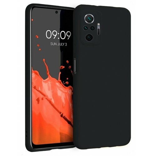 Накладка силиконовая Silicone Cover для Xiaomi Redmi Note 10 Pro чёрная protective glass for xiaomi redmi note 10s note 10 5g 10 pro max screen protectors for redmi note 10pro camera film