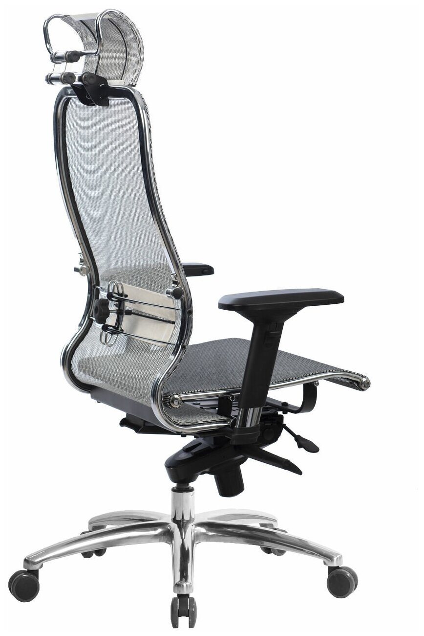 Компьютерное кресло Метта Samurai S-3.04 для руководителя, обивка: текстиль, цвет: белый лебедь - фотография № 4