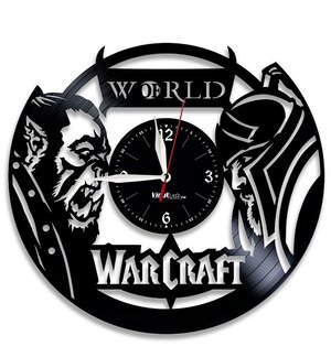 Часы из виниловой пластинки (c) VinylLab Warcraft