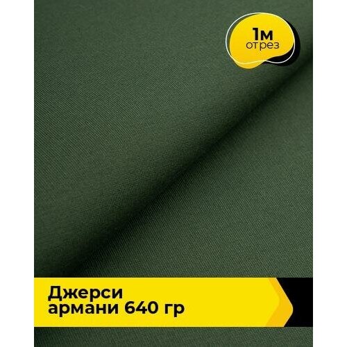 Ткань для шитья и рукоделия Джерси Армани 640 гр 1 м * 150 см, хаки 025