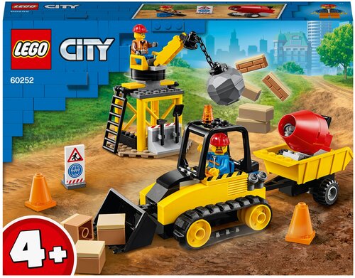 Конструктор LEGO City Great Vehicles 60252 Строительный бульдозер, 126 дет.