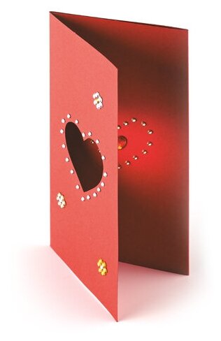 Набор для творчества "Сделай открытку-1" с декоративными элементами, 3 вида вырубки, 5 цветов. Цена за 1 набор.