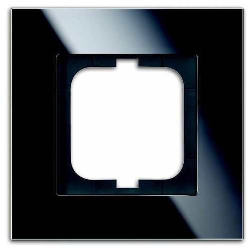 Рамка 1-постовая ABB CARAT, чёрное стекло 1721-825