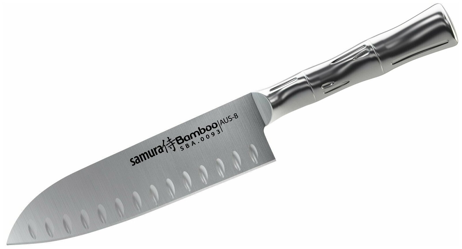 Японский кухонный нож Сантоку для нарезки мяса, рыбы, овощей и фруктов, поварской Шеф нож для кухни Samura BAMBOO 137мм SBA-0093