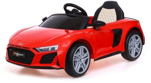 Электромобиль AUDI R8 SPYDER, EVA колёса, кожаное сидение, цвет красный