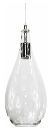 Подвесной светильник, вытянутый подвес над барной, бутылка, прозрачное стекло, 1* Е27, 60Вт, 828167 CL