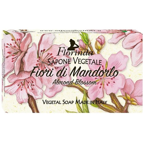 Мыло с ароматом цветка миндаля Florinda Soap Almond Blossom /200 мл/гр. мыло florinda ария цветов цветок миндаля 200 гр