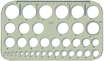 KOH-I-NOOR Шаблон диаметров 3 шт. (2474805), прозрачный