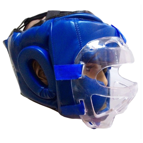 фото Шлем боевой из натуральной кожи, класс люкс, синий, размер m bona farbo