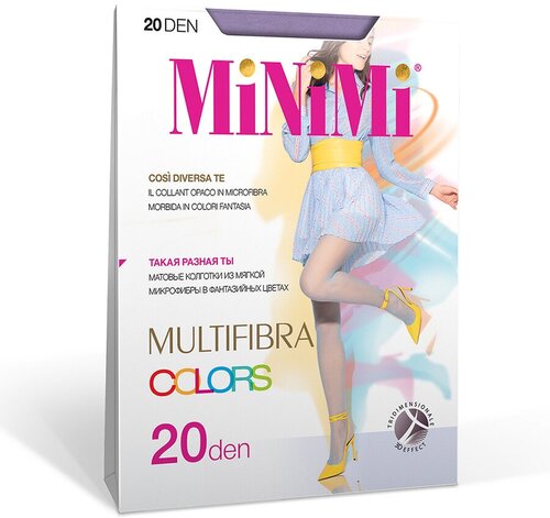 Колготки  MiNiMi Multifibra Colors, 20 den, размер 3, фиолетовый