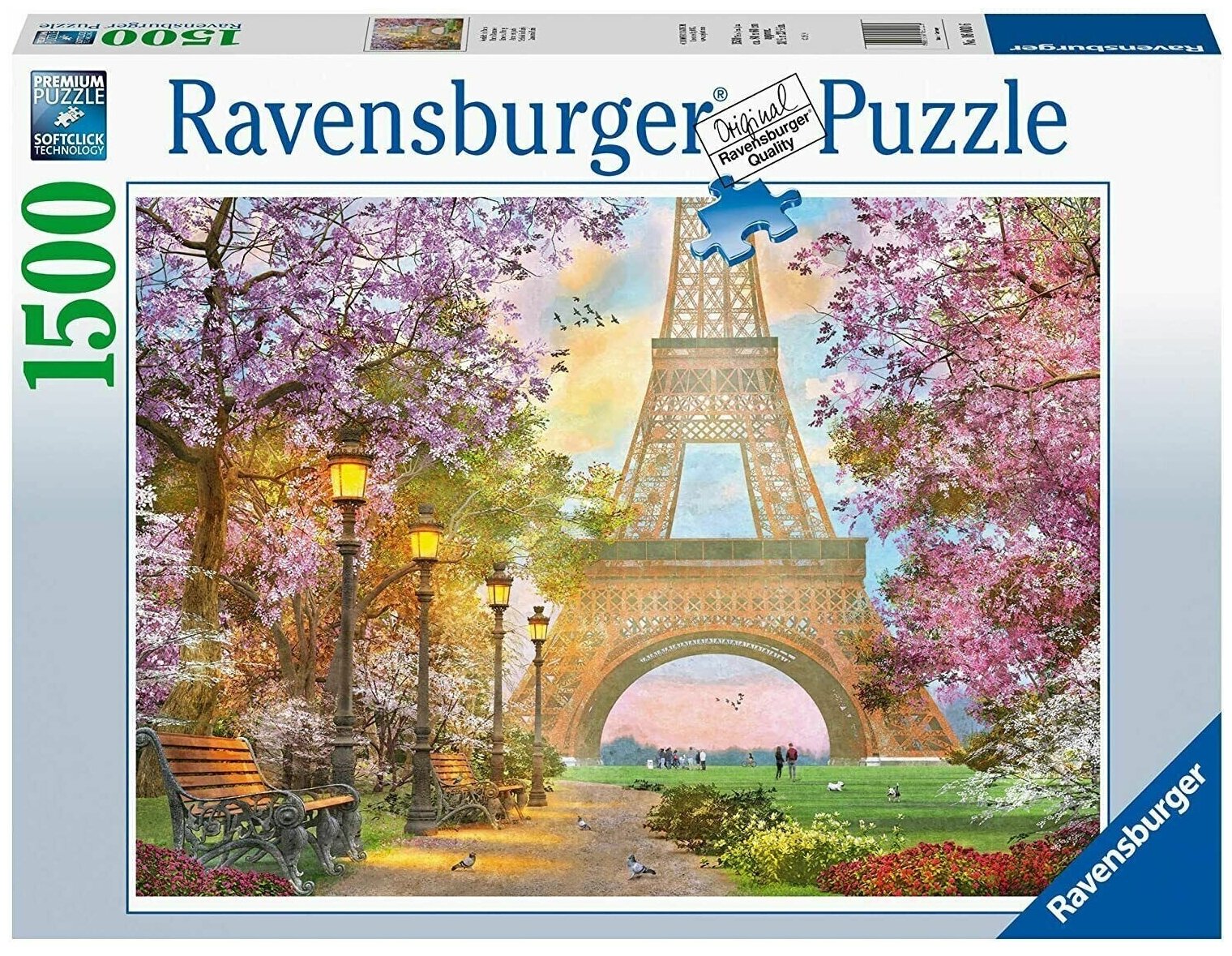 Ravensburger. Пазл карт. 1500 "Парижский романс"