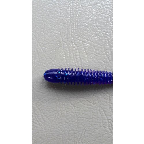 Мягкая силиконовая приманка Свинг Фат (Ribbed Worm) 150мм, 2шт. Фиолетово-синий (Violet Night).