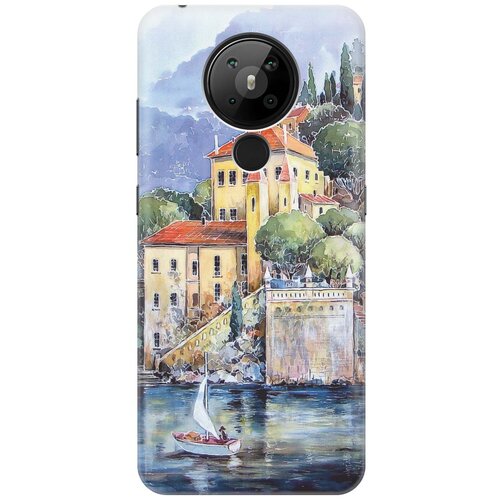 фото Cиликоновый чехол на nokia 5.3 / нокиа 5.3 с принтом "город у моря" gosso