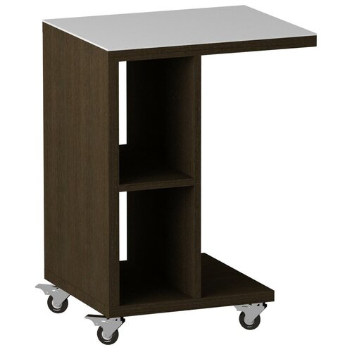 фото Стол журнальный ls 741 02.11 (корпус-венге,стекло-белый) leset