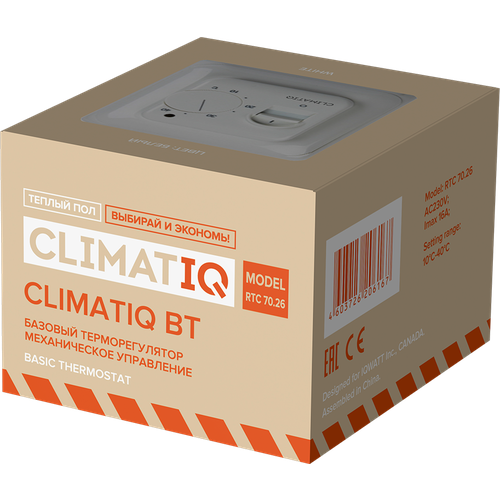 фото Терморегулятор iqwatt climatiq bt, слоновая кость
