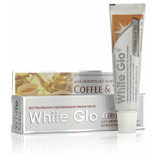 White Glo Зубная паста Отбеливающая, для любителей кофе и чая, 24 гр, 6 штук