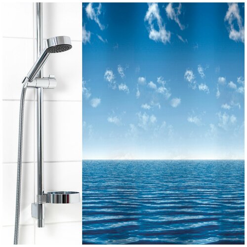 фото 1585-1 штора для ванной комнаты 180х180см море полиэстер вилина