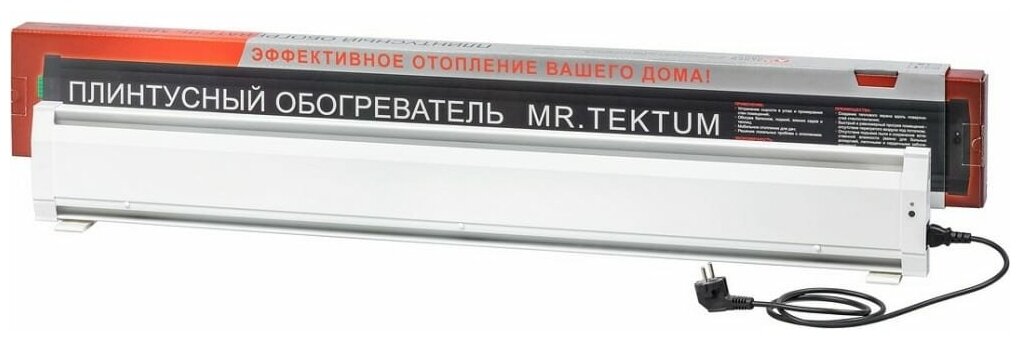 Электрический плинтусный обогреватель Mr.Tektum 450Вт Smart 11м белый