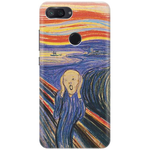 фото Cиликоновый чехол на xiaomi mi 8 lite / сяоми ми 8 лайт с принтом "крик" gosso