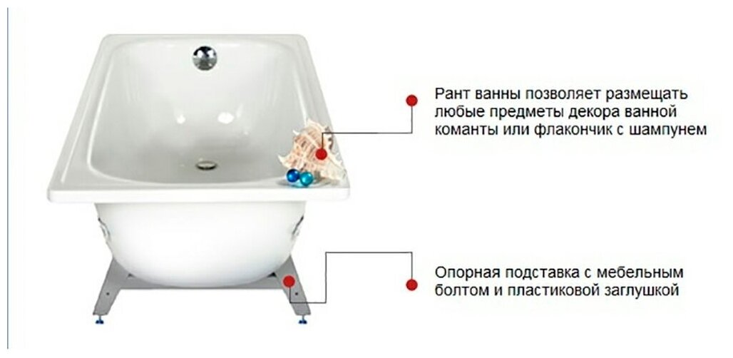Ванна стальная 170*70 см с ножками, Antika (Екатеринбург)