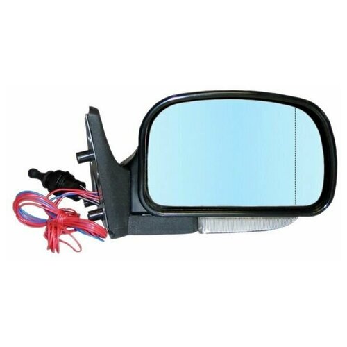 Зеркало боковое правое ВАЗ-2121, 2131 Нива, модель ЛТА-21 УГО с тросовым приводом регулировки, с асферическим противоослепляющим отражателем голубого тона. С системой обогрева и указателем поворота.