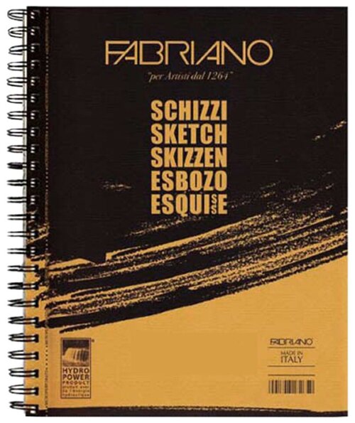 Скетчбук для зарисовок Fabriano Schizzi  29.7 х 21 см (A4), 90 г/м², 120 л. белый