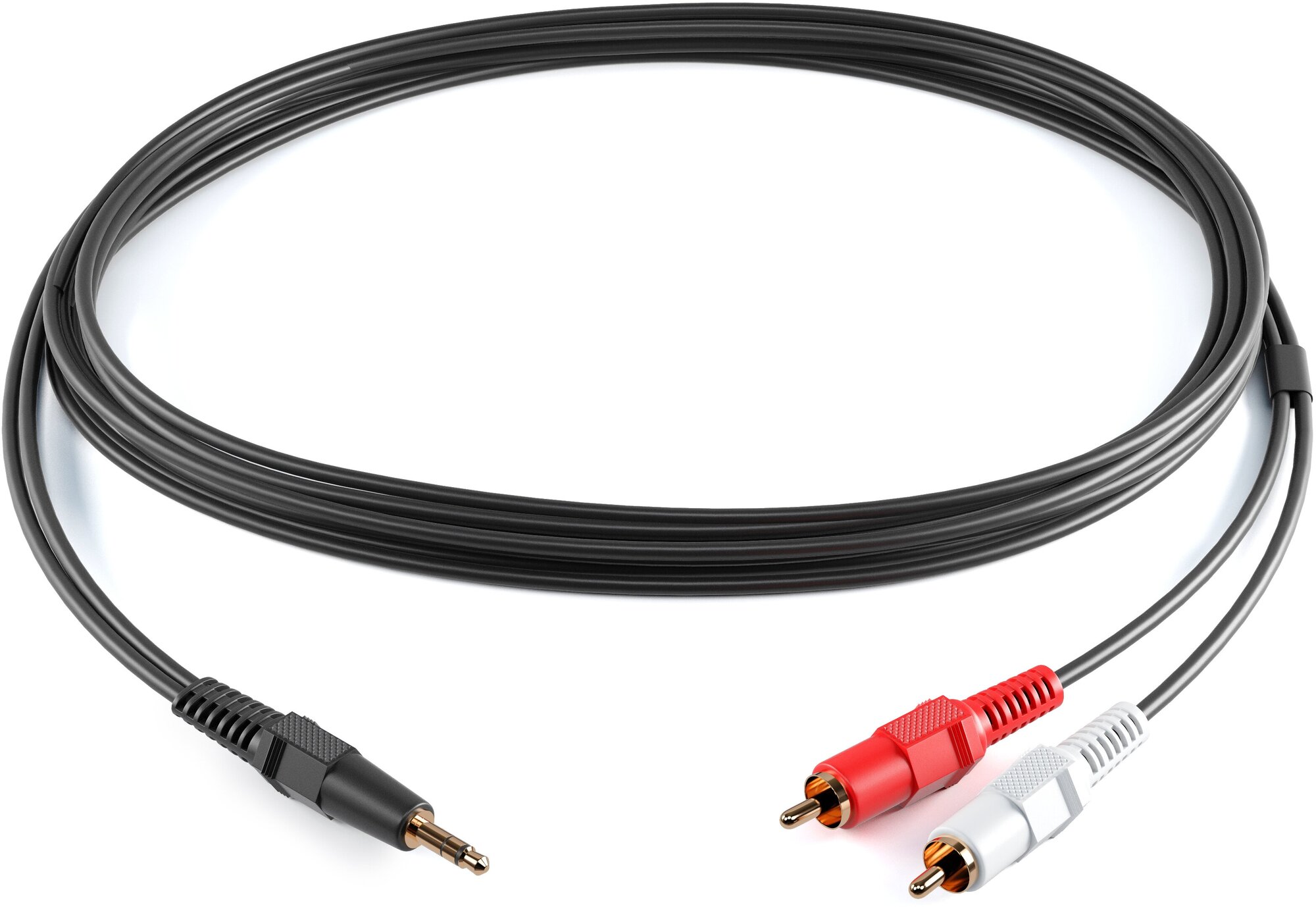 Межблочный кабель PROCAST cable S-MJ/2RCA.5 3,5mm miniJack TRS-2RCA(male), длина 5m, черный