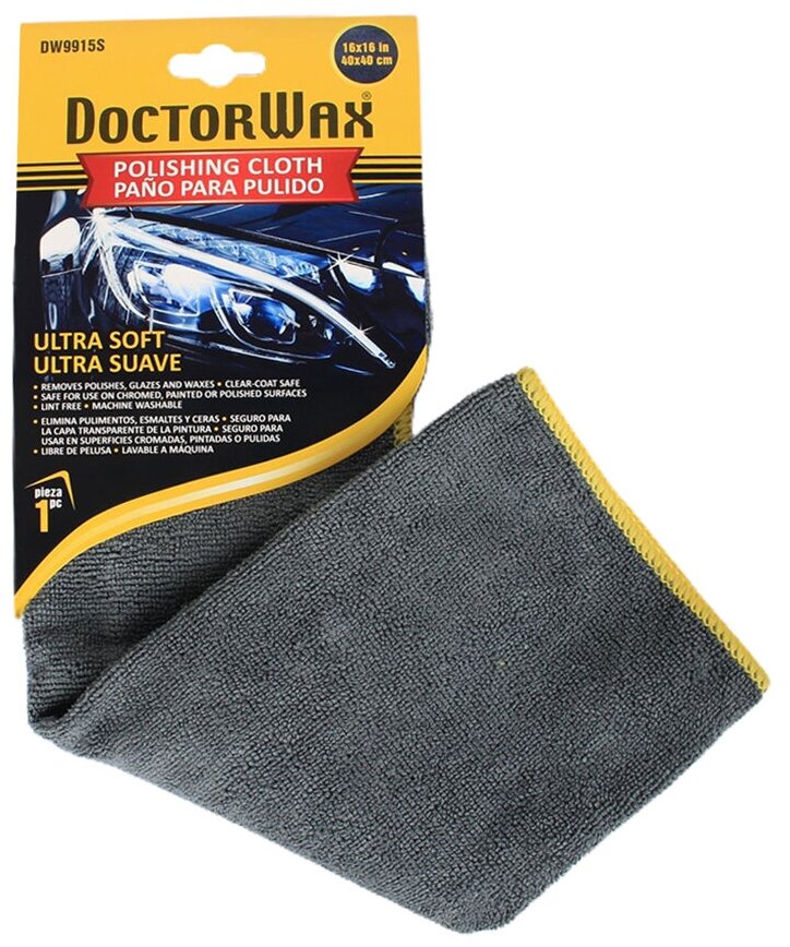 Микрофибра для очистки и полировки 40x40 см. DoctorWax DW9915s