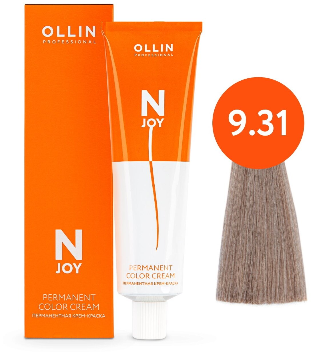 OLLIN PROFESSIONAL 5/37 крем-краска перманентная для волос, светлый шатен золотисто-коричневый / N-JOY 100 мл - фото №5