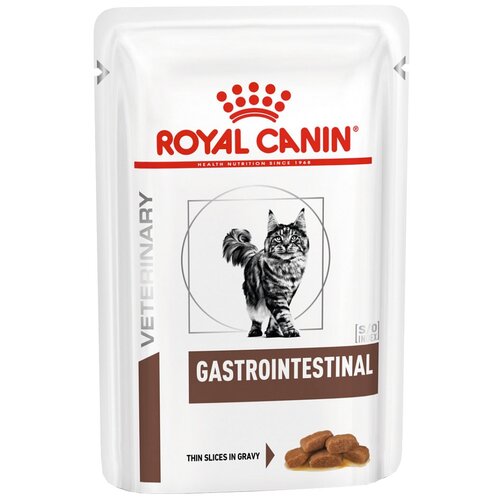 Влажный корм для кошек Royal Canin Gastro Intestinal, при проблемах с ЖКТ, с птицей 26 шт. х 85 г (кусочки в соусе) влажный корм для кошек royal canin gastro intestinal moderate calorie при проблемах с жкт 12 шт х 85 г кусочки в соусе