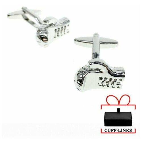 Запонки Боксерские перчатки серебристые CUFF-LINKS