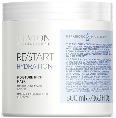 Revlon Restart Hydration: Интенсивно увлажняющая маска для волос (Moisture Rich Mask), 500 мл