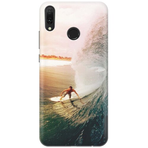 фото Cиликоновый чехол на huawei y9 (2019) / хуавей у9 2019 с принтом "серфер" gosso