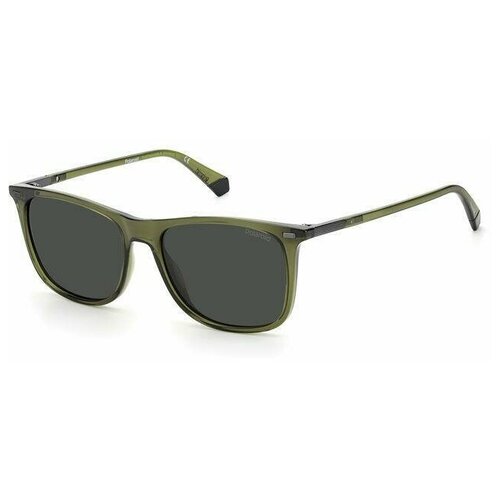 фото Солнцезащитные очки polaroid, прямоугольные, для мужчин, зеленый