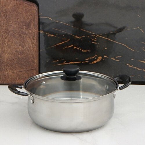 Кастрюля из нержавеющей стали Promo 23 л 229 см с крышкой 1569₽