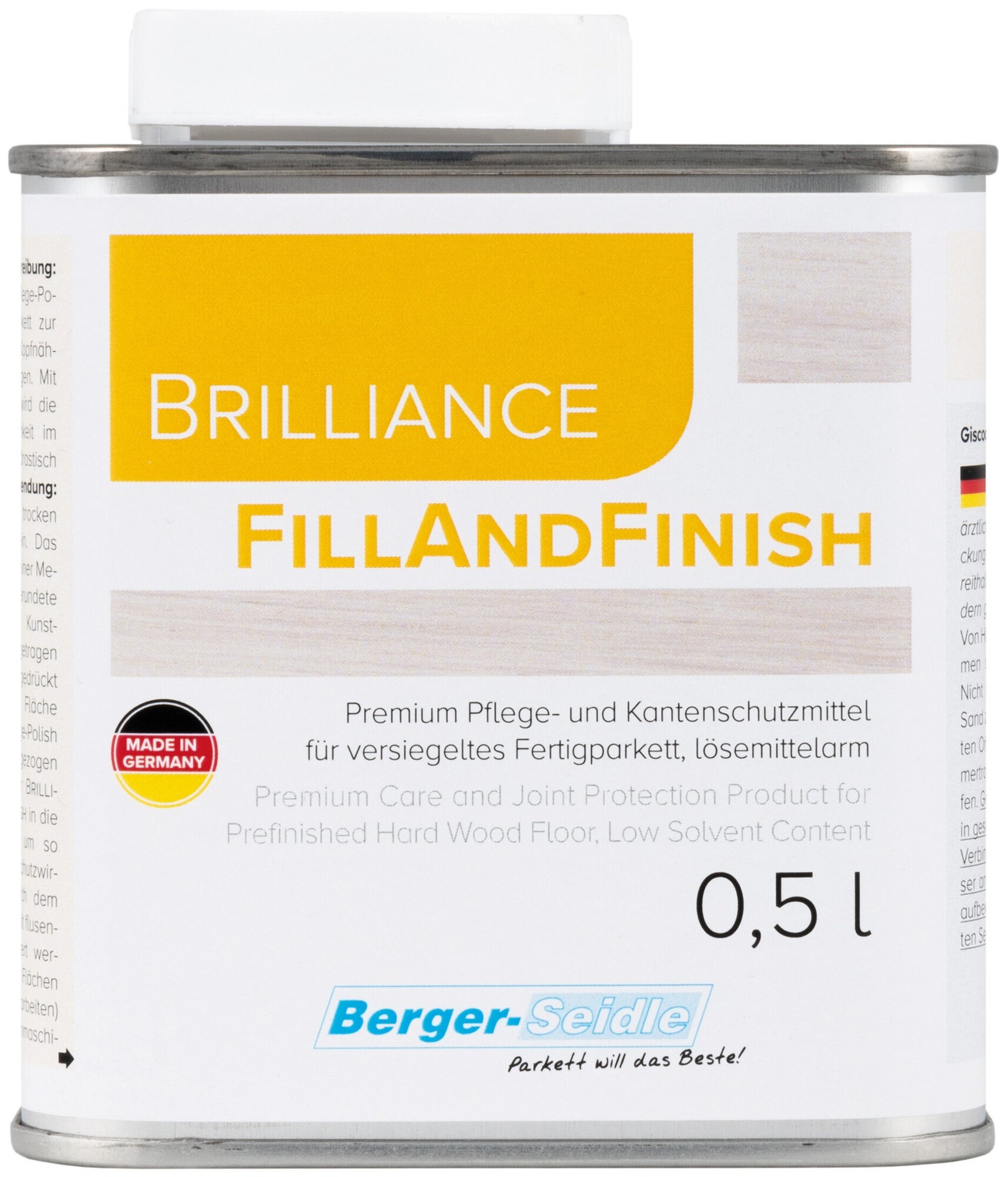 Berger-Seidle Средство для ухода за паркетом FillAndFinish 0.5 л - фотография № 1