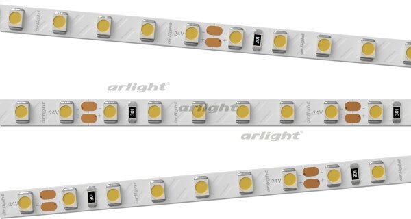 Лента RT 2-5000 24V Warm2700 5mm 2x (3528, 600 LED, LUX) (arlight, 9.6 Вт/м, IP20)