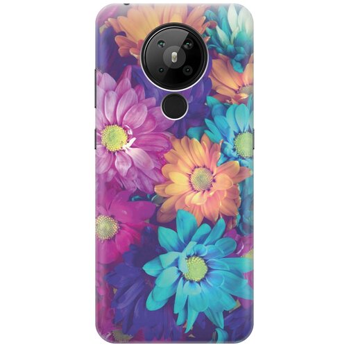 фото Cиликоновый чехол на nokia 5.3 / нокиа 5.3 с принтом "много цветов" gosso