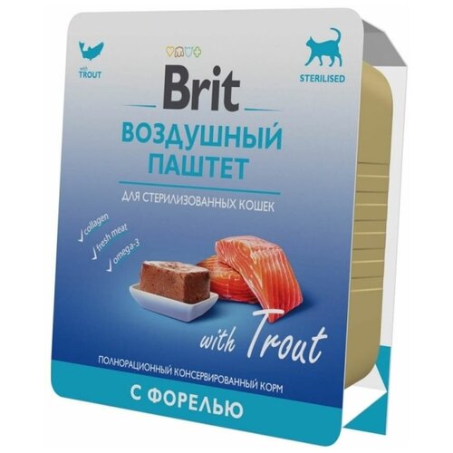 Консервы для кошек Brit Premium Воздушный паштет с форелью 100 г