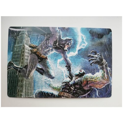 Пазл в рамке для малышей 48 деталей 26*38 см + раскраска Marvel супергерои Бэтмен