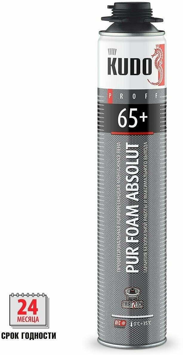 ПЕНА ПИСТОЛЕТНАЯ "PROFF 65++" ПРОФИ 1000 МЛ/980 Г (12) "KUDO" - фото №3