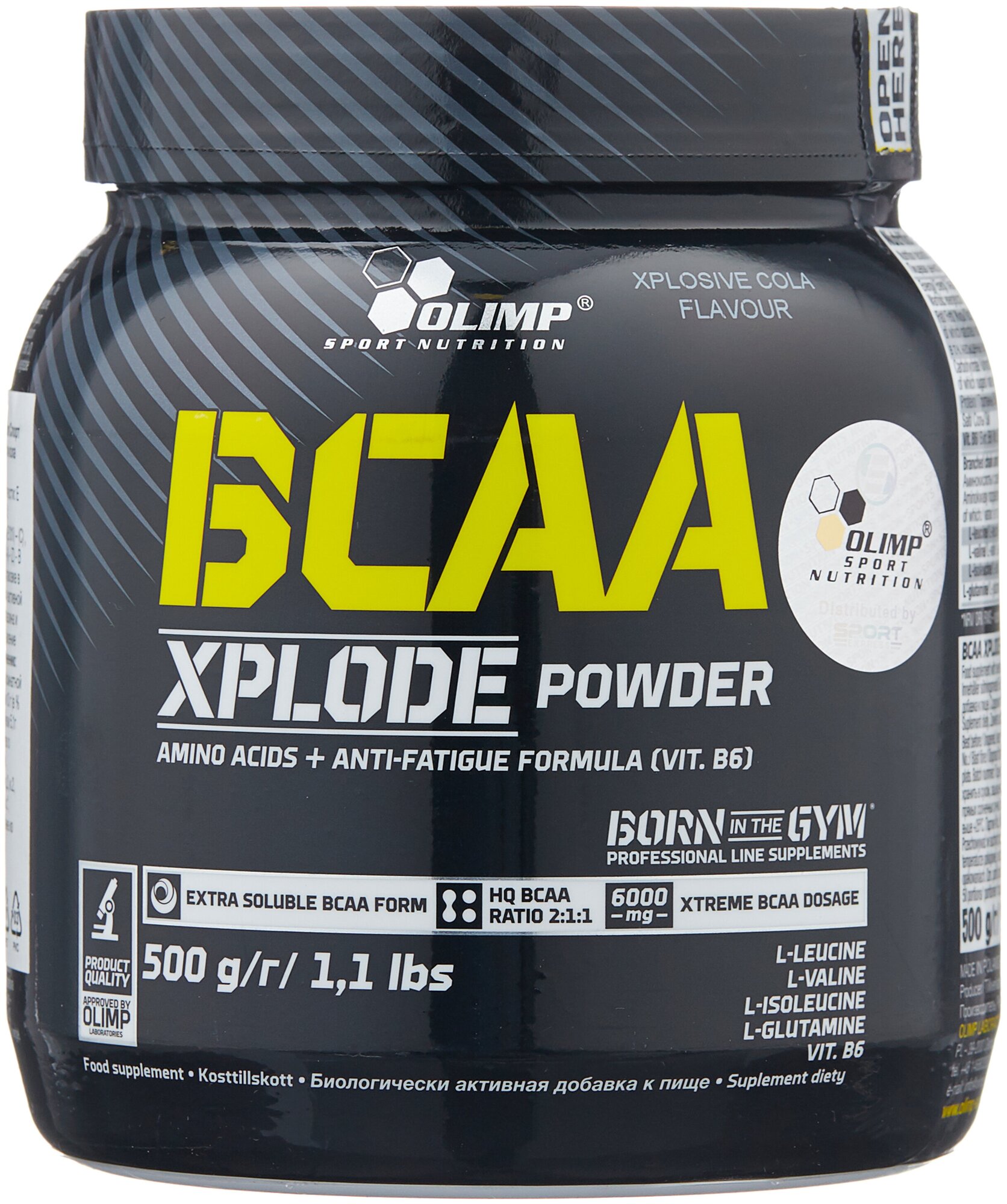 Аминокислотный комплекс Olimp Sport Nutrition BCAA Xplode, кола, 500 гр.