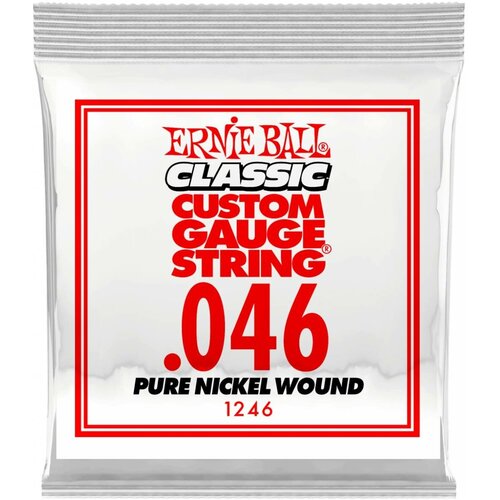 ​одиночная струна для электрогитары ernie ball 1124 nickel wound​ 24 Струна для акустической или электрогитары Ernie Ball 1246 (46)