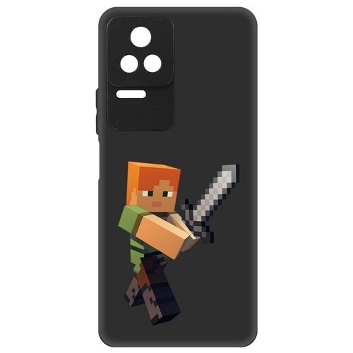 Чехол-накладка Krutoff Soft Case Minecraft-Алекс для Xiaomi Poco F4 черный чехол накладка krutoff soft case minecraft алекс для xiaomi poco x5 pro черный