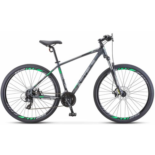 Горный (MTB) велосипед Stels Navigator 930 MD 29 V010 (2022) рама 16.5, антрацитовый-зеленый