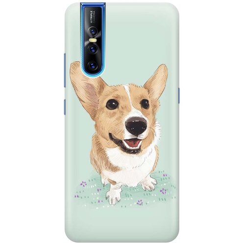 фото Cиликоновый чехол на vivo v15 pro / виво в15 про с принтом "корги" gosso